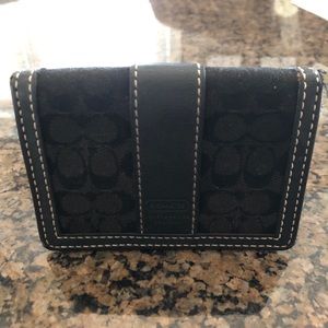 COACH Black Wallet original logo